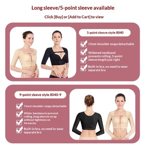 Chaleco Moldeador de Nylon Fino Postoperatorio de Liposucción en el <span class=keywords><strong>Pecho</strong></span> para Mujer, con Anillo de Sujeción en el Brazo, Sujetador sin Succión, Corsé y Sujetador Fijo para Prótesis - Product Image 4