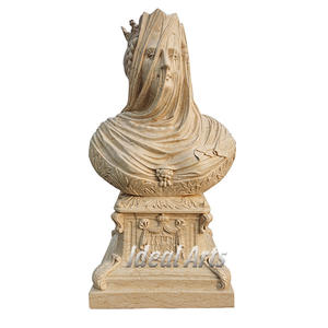 Venta al por mayor de mármol antiguo, esculturas de busto de mármol femenino, famosa <span class=keywords><strong>escultura</strong></span> de busto de mármol <span class=keywords><strong>con</strong></span> <span class=keywords><strong>velo</strong></span> de piedra para mujer <span class=keywords><strong>Con</strong></span> pedestal - Product Image 1
