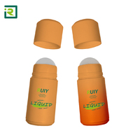 Déodorant anti-transpirant en baume rond de 65 ml, emballage en plastique, flacon roll-on, surface lisse, logo personnalisé, couleur personnalisée, flacon de voyage