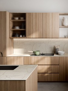 Meubles de <span class=keywords><strong>cuisine</strong></span> en placage de bois avec plan de travail en granit et panneau de <span class=keywords><strong>porte</strong></span> à joint de miter à 45 degrés - Product Image 3