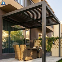 Gazebo en aluminium motorisé imperméable d'auvent de patio d'auvent de persienne d'extérieur