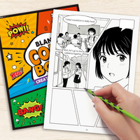 Leeres Comic-Skizzenbuch DIY Cartoon-Geschichten-Zeichenbuch mit Mehrfach-Layout-Paneelen Kreatives Schreib- und Kunstnotizbuch für Kinder