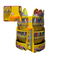Kunden spezifische große Metall-und Kunststoff kombination Boden stehend Bulk Color Candy Display Rack Zucker klumpen Display Regal