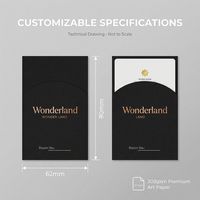 Étui pour carte-clé d'hôtel en papier kraft laminé avec logo personnalisé, avec ligne pour numéro de chambre et options de couleurs multiples