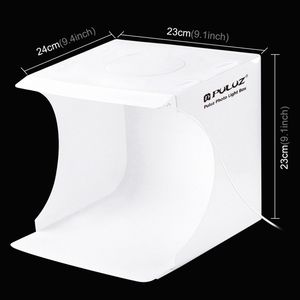 PULUZ 20cm Mini caja de luz de estudio fotográfico portátil Fondos <span class=keywords><strong>gratis</strong></span> Mesa PVC Fábrica al por mayor para disparar Tienda de campaña Fotografía - Product Image 1
