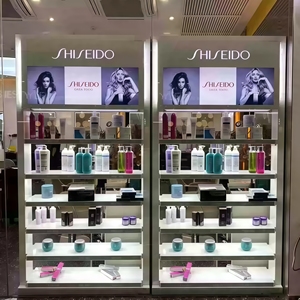 ตู้โชว์เครื่องสำอางทำจากไม้แบบกำหนดเองสำหรับ Schwarzkopf, <span class=keywords><strong>Kerastase</strong></span>, L'Oreal, ร้านเสริมสวยและทำผม - Product Image 1