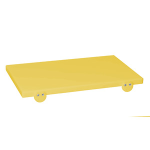Tabla de cortar de polietileno amarilla de 60 × 40 × 2 cm, con tope de encimera - Product Image 1