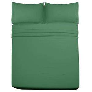 Ensemble de housse de couette pour lit king-size brodée, motif uni, draps avec garnissage en polyester, certifié OEKO-TEX, 1800TC, antistatique - Product Image 6