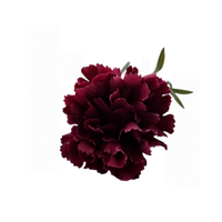 Fleurs artificielles de carnations, marguerites à tige unique, carnations en soie blanches, bordeaux, roses, fausses carnations pour la fête des mères, décoration de mariage