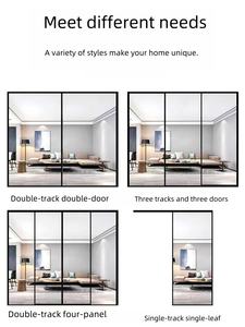 <span class=keywords><strong>Porte</strong></span> <span class=keywords><strong>coulissante</strong></span> moderne à suspension supérieure en aluminium Design sans cadre avec <span class=keywords><strong>rail</strong></span> dissimulé <span class=keywords><strong>et</strong></span> pas de <span class=keywords><strong>rail</strong></span> inférieur pour les intérieurs - Product Image 3