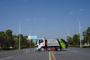 Camion de collecte des déchets à compression Dongfeng DAFC de 6 mètres cubes, compacteur de déchets, camion à ordures - Product Image 4