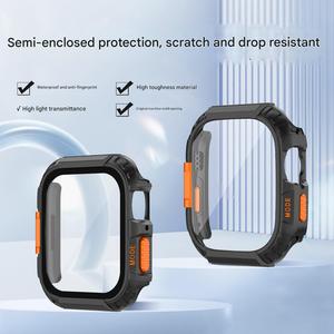Protection d'écran en PC rigide 2 en 1, pare-chocs en métal, montre intelligente robuste, boîtier en alliage métallique étanche pour <span class=keywords><strong>Apple</strong></span> <span class=keywords><strong>Watch</strong></span> Series Ultra 3/2/1 - Product Image 2