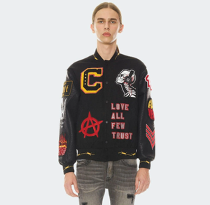 Chaqueta Universitaria Personalizada <span class=keywords><strong>de</strong></span> Primera Calidad con Bordado Chenille, MOQ Bajo, Parches OEM, Mangas <span class=keywords><strong>de</strong></span> Cuero Vegano, Fabricante <span class=keywords><strong>de</strong></span> Chaquetas Universitarias <span class=keywords><strong>de</strong></span> Lana - Product Image 3