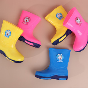 Bottes de pluie pour enfants, garçons et filles, chaussures aquatiques style étudiant, en caoutchouc imperméable, antidérapantes - Product Image 6
