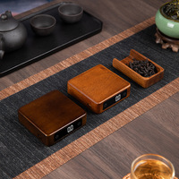 Vente en gros de petite balance électronique portable numérique en bois massif pour mesurer le poids alimenté par batterie au lithium pour la cuisine et le café