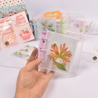Carnet A8 à couverture transparente en PVC, album à trois trous pour étudiants, cadeau pour fans, feuilles mobiles