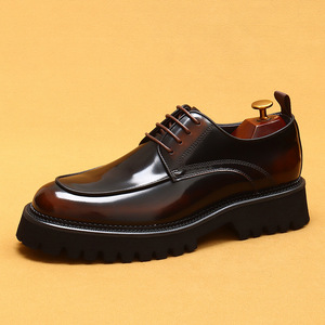 Zapatos formales de negocios versátiles, modernos, cómodos, con suela gruesa y efecto de aumento de altura, aptos para hombres. - Product Image 6