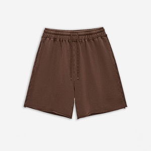 Short de jogging d'été, vêtements actifs, séchage rapide, blanc, lavé à l'acide, baggy - Product Image 1