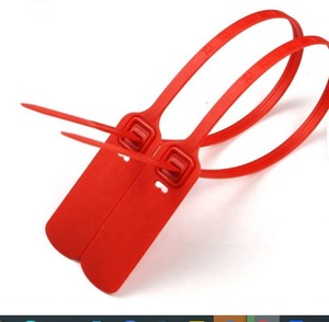 ซีลพลาสติก PVC สีแดงแบบใช้ครั้งเดียว ปิดผนึกแน่น สายรัดพลาสติกแบบมีหมายเลข สำหรับงานโลจิสติกส์ - Product Image 1