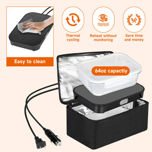 <span class=keywords><strong>Mini</strong></span> <span class=keywords><strong>microondas</strong></span> portátil para coche, horno eléctrico de 12V, caja de Picnic de calentamiento rápido para viajes, Camping, comida, cocina, accesorio de viaje - Product Image 2