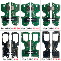 Pièces de rechange de port de charge de câble flexible de téléphone portable pour Oppo A52 A55 A93S A56 A57 A97 A58 A74 A76 A78 A95 Reno 6 Lite