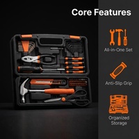 Kit d'outils de réparation générale pour la maison, 57 pièces, boîte à outils d'urgence