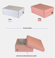 Boîte à chaussures en carton ondulé kraft, type dossier, avec couvercle, en matériaux recyclés, pour sous-vêtements et cadeaux