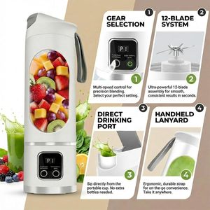 <b>Mini</b> <b>Juicer</b> Rechargeable Portable Blender Cup for Fruit Juice Smoothie Making - Product Image 1