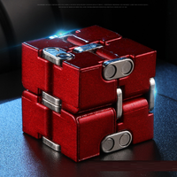 Cube Infinity Ultra Durable en Métal Prime, Jouets Sensoriels Anti-Stress et Anti-Anxiété pour Adultes et Adolescents