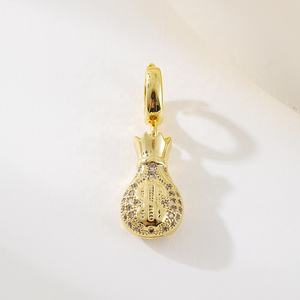 लक्जरी सोने की संपत्ति थीम पेंडेंट गहने-डॉलर साइन और मनी बैग क्लिप महिलाओं के लिए हीरे-ट्रेंडी गहने - Product Image 4