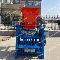 Machine à fabriquer des briques en ciment à commande manuelle avec moteur, faible investissement pour les petites entreprises 4-35B