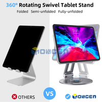 Base rotative de support magnétique puissant de tablette de vente chaude d'OEM; support de bureau pliable réglable en hauteur de rotation de 360