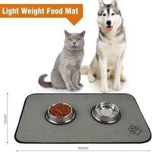 CF PFM02 Heißer Verkauf Anti-Rutsch-Tierfutter matte Rutsch feste Fütterung matte Hunden äpfe Bestickte Mikrofaser-Schüssel matte Wasser absorbieren der Hund - Product Image 5