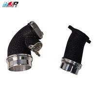 BJR BMW S58 Charge Pipe Aluminium Intake Kit untuk G80 M3 G82 M4 G87 M2 F97 X3M High Flow Hitam