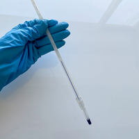 Thermomètre de laboratoire en verre borosilicate CS Labglass, personnalisé, pour liquides rouges, avec raccord de laboratoire chimique