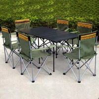 Ensemble de chaise et table de camping portables en métal moderne, ensemble de table et chaise pliantes pour pique-nique en plein air