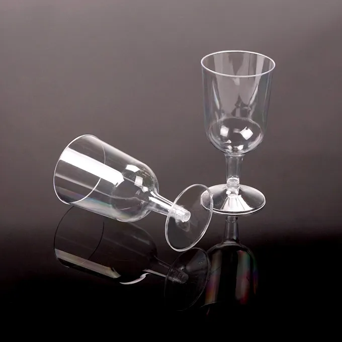 6 once produttore all'ingrosso occhiali bicchieri di plastica di vetro di vino della tazza usa e getta PS per il partito