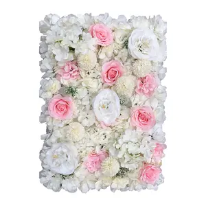 婚庆丝绸玫瑰人造花绣球花白色多色人造花墙室内外装饰