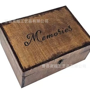 Retro Wooden <b>Memory</b> Box Rectangular Jewelry Storage Decorative Souvenir Box For Home Wedding <b>Gift</b> - Product Image 1