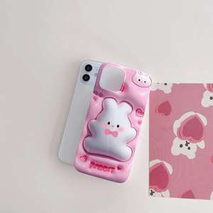 Custodia cellulare <span class=keywords><strong>Super</strong></span> carina 3D IMD coniglio per telefono 15 14 Pro max 12 11 13 <span class=keywords><strong>Cover</strong></span> <span class=keywords><strong>protettiva</strong></span> - Product Image 3