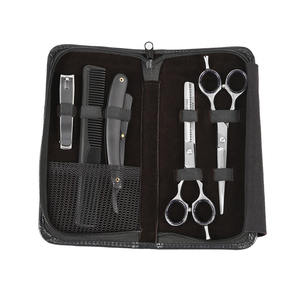 Kit de ciseaux de coiffeur couleur personnalisée ciseaux de Salon de coupe de cheveux ciseaux de coiffeur ensemble de coiffure 5 pièces - Product Image 6