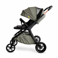 Poussette 3-en-1 de luxe avec siège auto pour bébé, nacelle et siège réversible, système de voyage haut de gamme pour bébé
