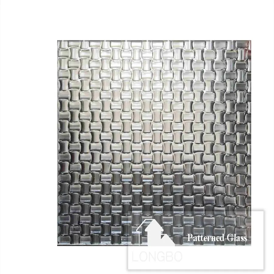 Hot selling high-quality building water grain glass texture glass vertical grain bottle glass
