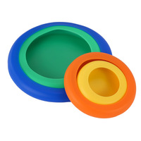4 paquets de couvercles extensibles réutilisables en silicone pour le stockage des aliments Couvertures rondes de remplacement pour bocaux et bols alimentaires