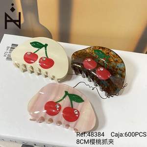 Pinzas para el pelo Z Cherry de 8 cm, acrílicas, decorativas, para mujer, estilo casual y dulce - Product Image 4