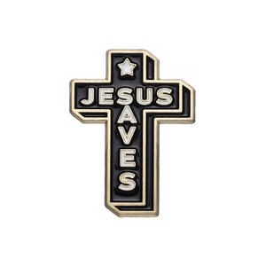 Jesus Saves Enamel <strong>Pins</strong> Custom <strong>Cross</strong> Shape Brooches Lapel Badges Gift for Kids Friends Perfect for Backpacks and Clothes - Product Image 6