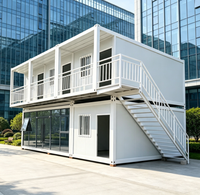 Bâtiment modulaire à deux étages en conteneurs, cabane préfabriquée pour bureau, café, épicerie, maison, hôtel, design moderne, construction rapide