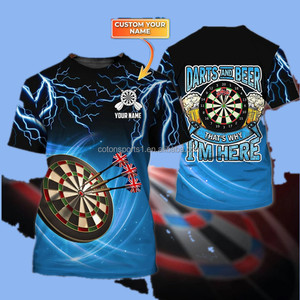 Groothandel Zomer Darts Club Team Jersey Korte Mouw Snel Droogend Sublimatieprint Sport Dart Shirt voor Heren - Product Image 3