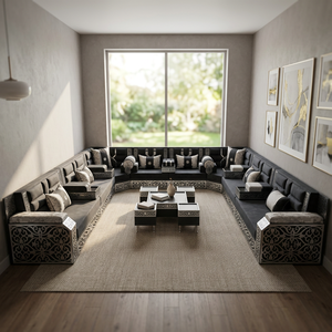 Conjunto de Sala de Estar Tradicional Árabe Majlis |   Tela Plegable Extensible Modular |   Personalizable |   Envío Gratuito a Todo el Mundo - Product Image 3