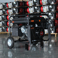 Générateur à essence BISON(CHINA) BS6500 380V 5Kw OHV GX390 avec réservoir de carburant de 25L et démarrage électrique/manuel